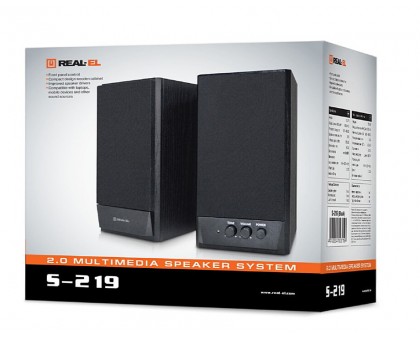 Колонки 2.0 REAL-EL S-219 black Колонки 2.0 REAL-EL S-219 black
