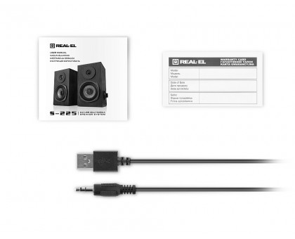 Колонки 2.0 REAL-EL S-225 black Колонки 2.0 REAL-EL S-225 black