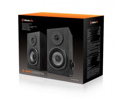 Колонки 2.0 REAL-EL S-225 black Колонки 2.0 REAL-EL S-225 black