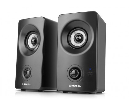 Колонки 2.0 REAL-EL S-405 black (12 Вт, Bluetooth) Колонки 2.0 REAL-EL S-405 black (12 Вт, Bluetooth)