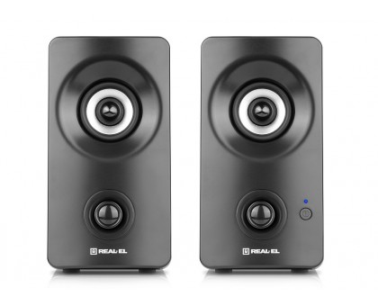 Колонки 2.0 REAL-EL S-405 black (12 Вт, Bluetooth) Колонки 2.0 REAL-EL S-405 black (12 Вт, Bluetooth)