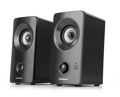 Колонки 2.0 REAL-EL S-405 black (12 Вт, Bluetooth) Колонки 2.0 REAL-EL S-405 black (12 Вт, Bluetooth)