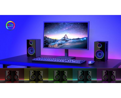 Колонки 2.0 REAL-EL S-410 black (12 Вт, Bluetooth, підсвічування) Колонки 2.0 REAL-EL S-410 black (12 Вт, Bluetooth, підсвічування)