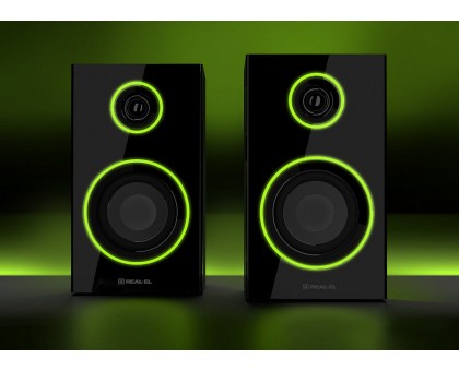 Колонки 2.0 REAL-EL S-410 black (12 Вт, Bluetooth, підсвічування) Колонки 2.0 REAL-EL S-410 black (12 Вт, Bluetooth, підсвічування)