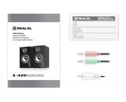 Колонки 2.0 REAL-EL S-420 УЦІНКА (28Вт, Bluetooth) Колонки 2.0 REAL-EL S-420 УЦІНКА (28Вт, Bluetooth)