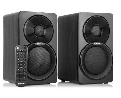 Колонки 2.0 REAL-EL S-450 black УЦІНКА (46 Вт, Bluetooth, USB flash, FM радіо, пду) Колонки 2.0 REAL-EL S-450 black УЦІНКА (46 Вт, Bluetooth, USB flash, FM радіо, пду)