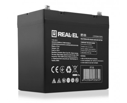 Акумуляторна батарея REAL-EL RT-55 (12V 55Ah) Акумуляторна батарея REAL-EL RT-55 (12V 55Ah)