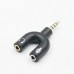 Адаптер SSE Audio 3.5mm M 4pin - 2x3.5mm F 3pin чорний