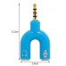 Адаптер SSE Audio 3.5mm M 4pin - 2x3.5mm F 3pin синій