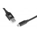 Кабель REAL-EL Premium USB A - Micro USB Fabric 2m чорний