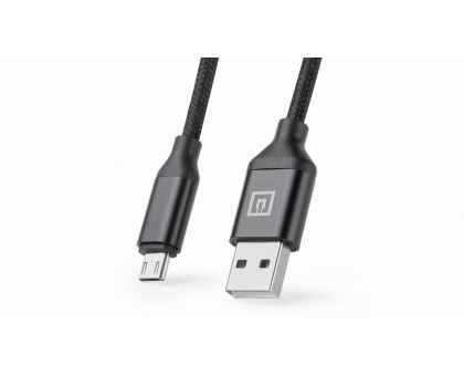 Кабель REAL-EL Premium USB A - Micro USB Fabric 2m чорний