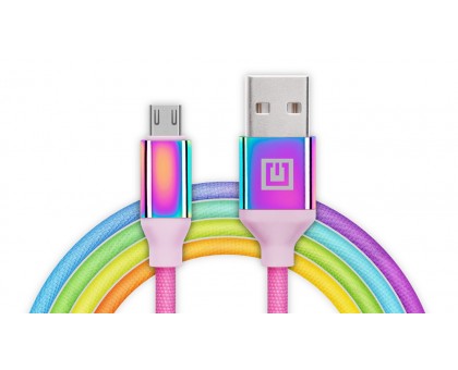 Кабель REAL-EL Premium USB A - Micro USB Rainbow 1m Кабель REAL-EL Premium USB A - Micro USB Rainbow 1m