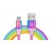 Кабель REAL-EL Premium USB A - Micro USB Rainbow 1m