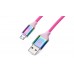 Кабель REAL-EL Premium USB A - Micro USB Rainbow 1m