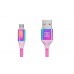 Кабель REAL-EL Premium USB A - Micro USB Rainbow 1m