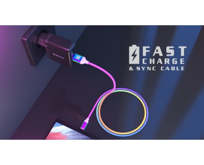 Кабель REAL-EL Premium USB A - Type C Rainbow 1m Кабель REAL-EL Premium USB A - Type C Rainbow 1m