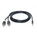 Кабель REAL-EL Audio Pro 3.5mm M - 2xRCA M 1.8m чорний
