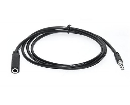 Кабель REAL-EL Audio Pro 3.5mm M - 3.5mm F 1m чорний
