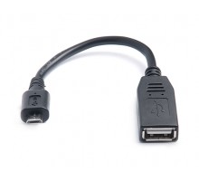 Кабель REAL-EL USB2.0 OTG 0.1m чорний