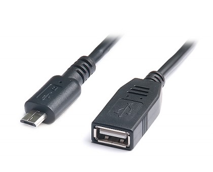 Кабель REAL-EL USB2.0 OTG 0.1m чорний