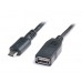 Кабель REAL-EL USB2.0 OTG 0.1m чорний