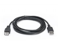 Кабель REAL-EL USB 2.0 Pro AM-AF (подовжувач) 2m чорний