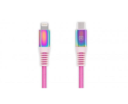 Кабель REAL-EL MFI PD USB Type C - Lightning Rainbow 1m Кабель REAL-EL MFI PD USB Type C - Lightning Rainbow 1m