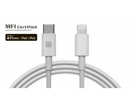 Кабель REAL-EL MFI PD USB type C - Lightning TPE 1m бiлий Кабель REAL-EL MFI PD USB type C - Lightning TPE 1m бiлий