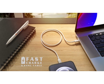 Кабель REAL-EL MFI PD USB type C - Lightning TPE 1m бiлий Кабель REAL-EL MFI PD USB type C - Lightning TPE 1m бiлий