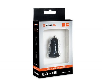Зарядний пристрій REAL-EL CA-12 USB автомобільний Зарядний пристрій REAL-EL CA-12 USB автомобільний