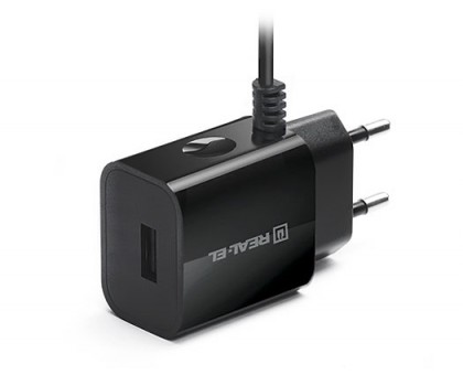 Зарядний пристрій REAL-EL CH-217 USB (Lightning кабель + USB) Зарядний пристрій REAL-EL CH-217 USB (Lightning кабель + USB)