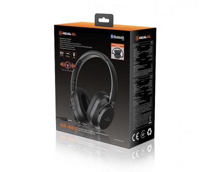 Навушники REAL-EL GD-860 з мікрофоном (Bluetooth) Навушники REAL-EL GD-860 з мікрофоном (Bluetooth)