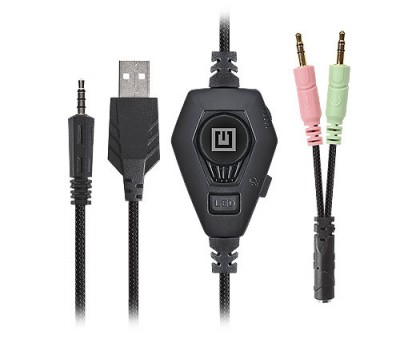 Навушники REAL-EL GDX-7680 ігрові з мікрофоном 4pin + PC Навушники REAL-EL GDX-7680 ігрові з мікрофоном 4pin + PC