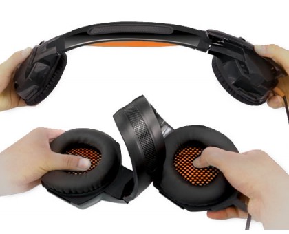 Навушники REAL-EL GDX-7700 SURROUND 7.1 black-orange ігрові з мікрофоном USB Навушники REAL-EL GDX-7700 SURROUND 7.1 black-orange ігрові з мікрофоном USB
