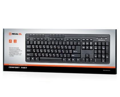 Клавіатура REAL-EL Comfort 7007 USB чорна