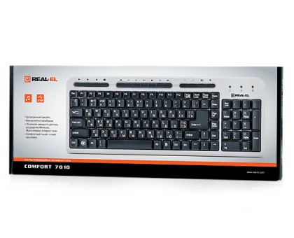 Клавіатура REAL-EL Comfort 7010 USB срібло