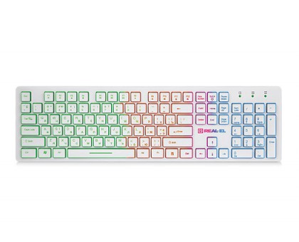 Клавіатура REAL-EL Comfort 7070 Backlit USB біла з підсвічуванням Клавіатура REAL-EL Comfort 7070 Backlit USB біла з підсвічуванням