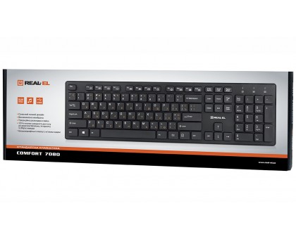 Клавіатура REAL-EL Comfort 7080 USB чорна Клавіатура REAL-EL Comfort 7080 USB чорна