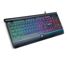 Клавіатура REAL-EL Comfort 8000 Backlit USB чорна з підсвічуванням