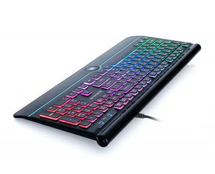 Клавіатура REAL-EL Comfort 8000 Backlit USB чорна з підсвічуванням