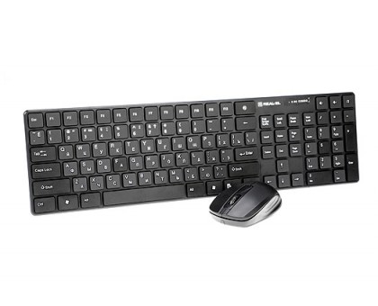 Комплект клавіатура+мишка REAL-EL Comfort 9010 Kit Wireless беспровідні Комплект клавіатура+мишка REAL-EL Comfort 9010 Kit Wireless беспровідні