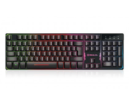Клавіатура REAL-EL Gaming 8700 Backlit USB ігрова з підсвічуванням