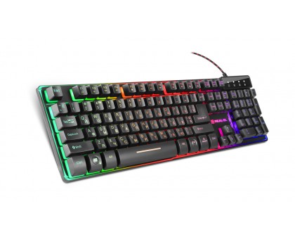 Клавіатура REAL-EL Gaming 8700 Backlit USB ігрова з підсвічуванням