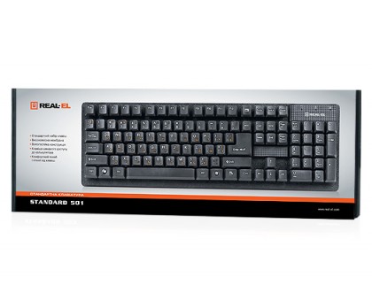 Клавіатура REAL-EL Standard 501 USB чорна Клавіатура REAL-EL Standard 501 USB чорна