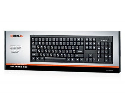 Клавіатура REAL-EL Standard 503 USB чорна Клавіатура REAL-EL Standard 503 USB чорна