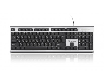 Клавіатура REAL-EL Standard 507 USB срібло Клавіатура REAL-EL Standard 507 USB срібло