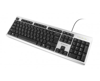 Клавіатура REAL-EL Standard 507 USB срібло Клавіатура REAL-EL Standard 507 USB срібло
