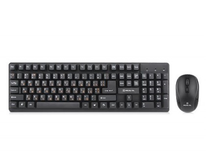 Комплект клавіатура+мишка REAL-EL Standard 550 Kit Wireless УЦІНКА беспровідні Комплект клавіатура+мишка REAL-EL Standard 550 Kit Wireless УЦІНКА беспровідні