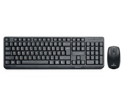 Комплект клавіатура+мишка REAL-EL Standard 555 Kit Wireless беспровідні Комплект клавіатура+мишка REAL-EL Standard 555 Kit Wireless беспровідні