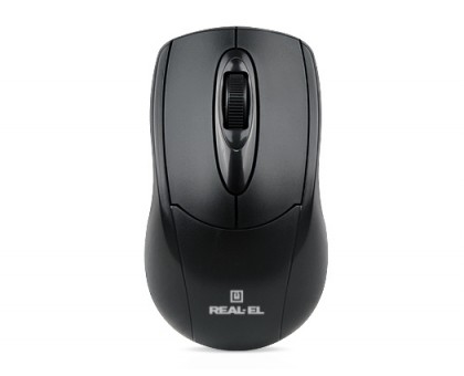 Мишка REAL-EL RM-207 USB чорна УЦІНКА